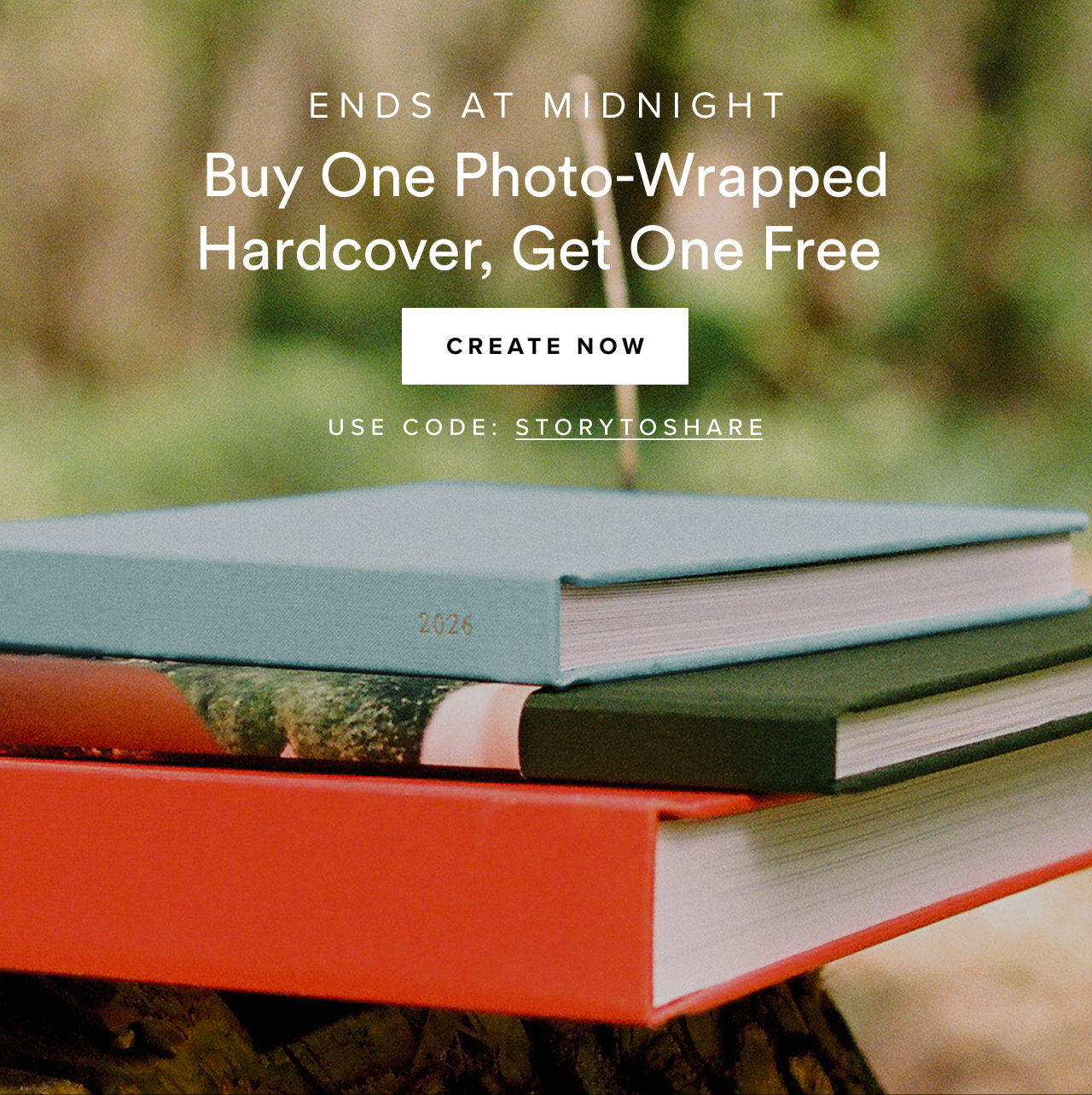 Buy One Photo-Wrapped Hardcover, Get One Free 
