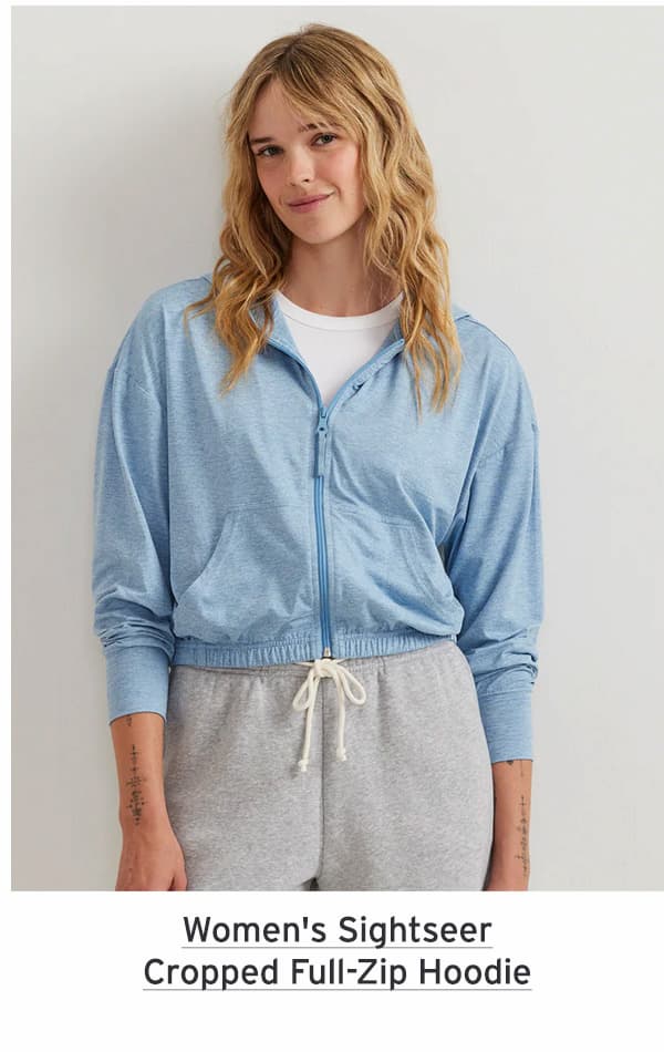 Women's Sightseer Cropped Full-Zip Hoodie