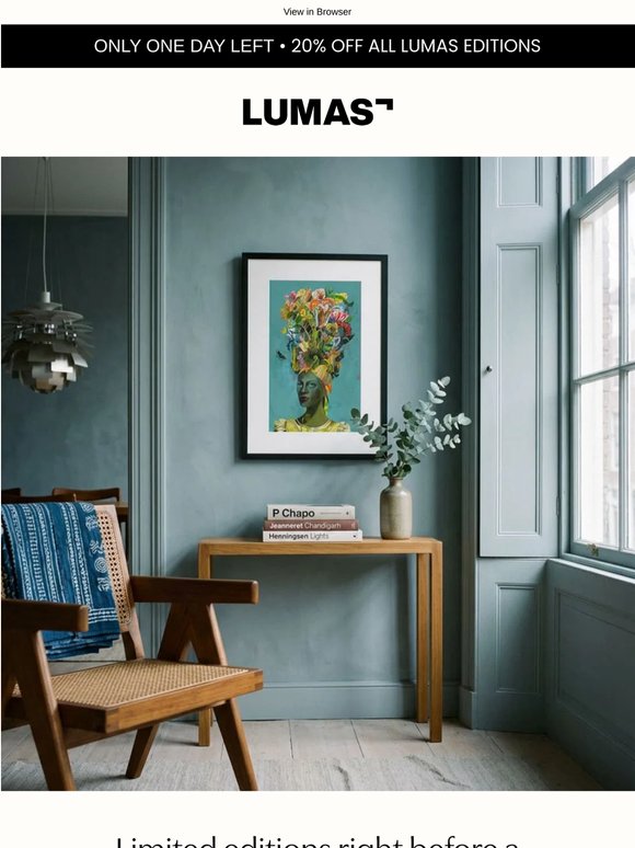 Last chance: 20% off for Art Week