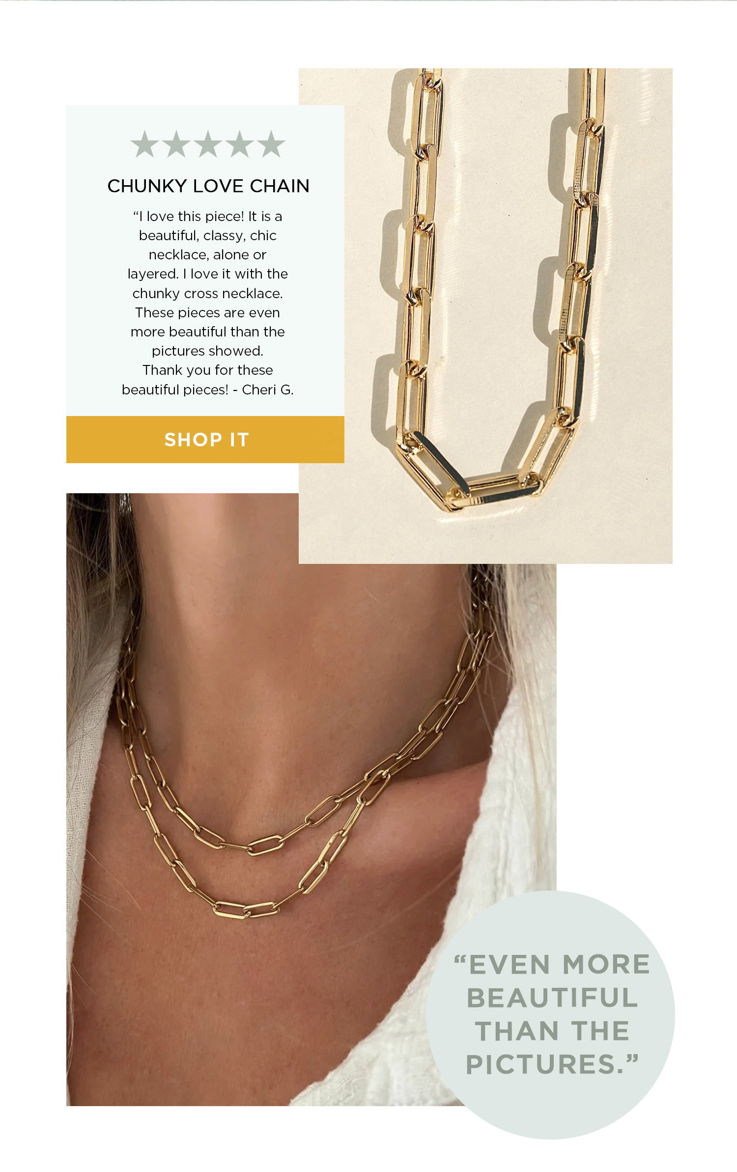 CHUNKY LOVE CHAIN | SHOP IT | "EVEN MORE BEAUTIFUL THAN THE PICTURES"