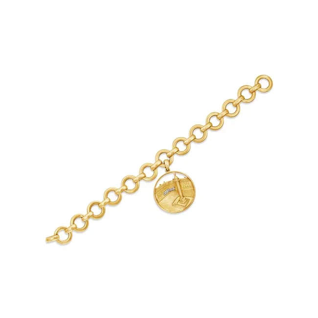VAN CLEEF & ARPELS DIAMOND AND GOLD 'PLACE VENDÔME' CHARM