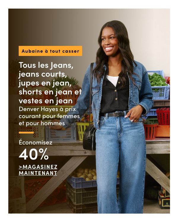 Jeans et shorts en jean pour femmes, hommes et enfants achetez-en 1 et obtenez-en 1 à 50% de rabais*