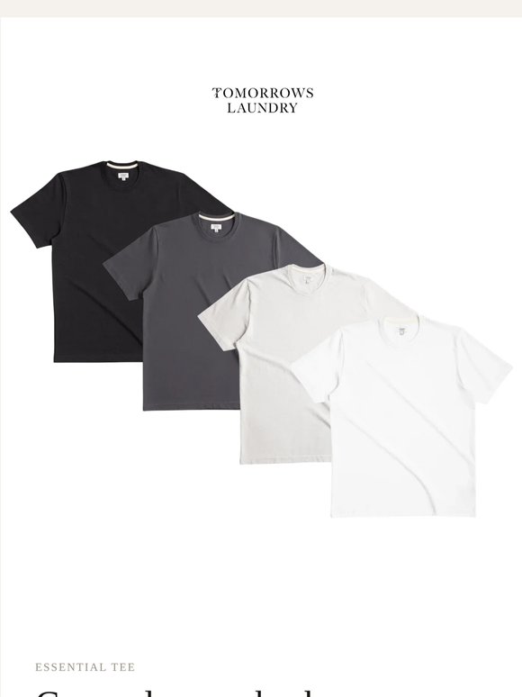 The Essential Tee, restocked.
