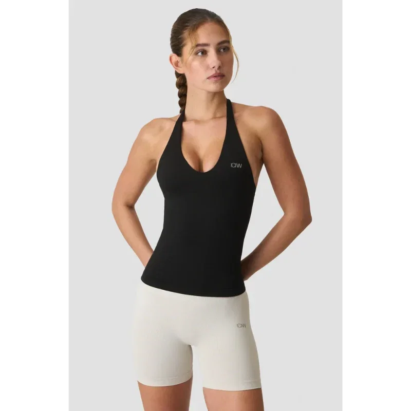 Image of ICIW Define Seamless Halterneck Tank Black