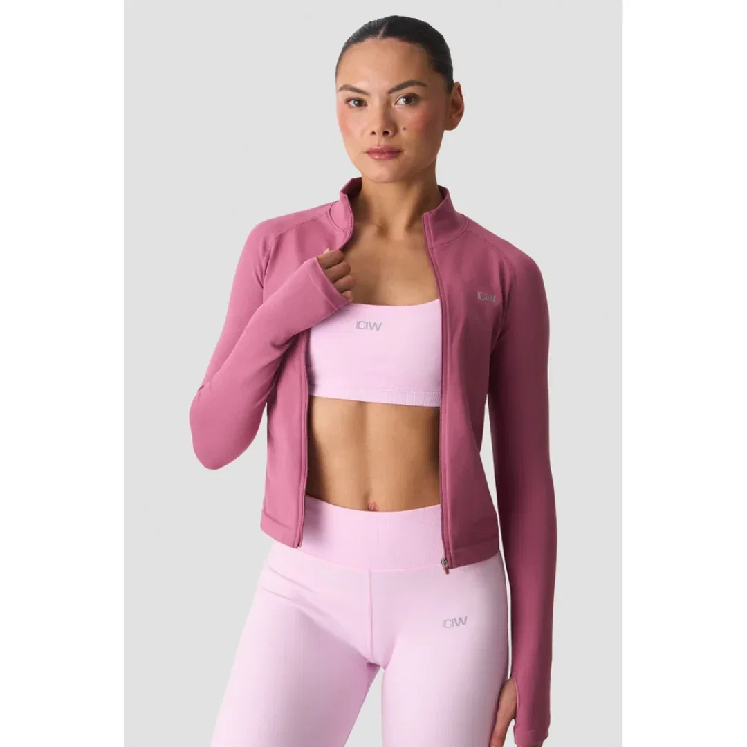 Image of ICIW Smooth Seamless Zip Jacket W Juicy Mauve