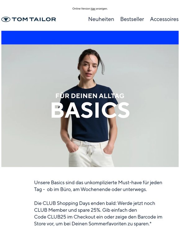 25% auf Deine Sommer-Basics ☀️