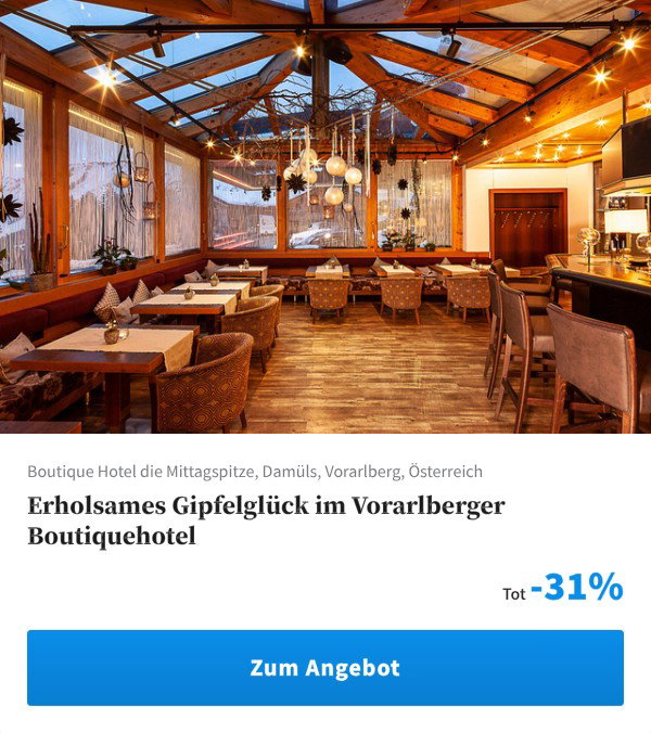 Erholsames Gipfelglück im Vorarlberger Boutiquehotel