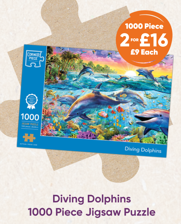 Diving Dolphins 1000 Piece Jigsaw Puzzle - 2 for £16 1000 piece £9 each