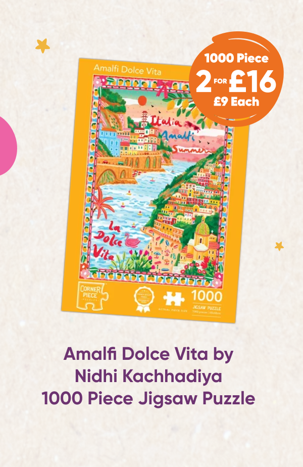 Amalfi Dolce Vita by Nidhi Kachhadiya 1000 Piece Jigsaw Puzzle - 2 for £16 1000 piece £9 each