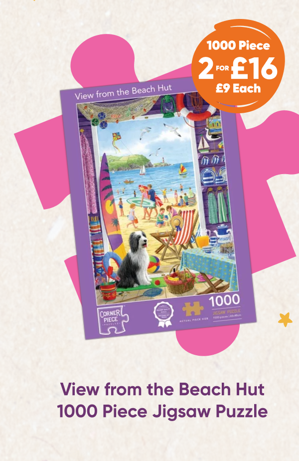 View from the Beach Hut 1000 Piece Jigsaw Puzzle - 2 for £16 1000 piece £9 each