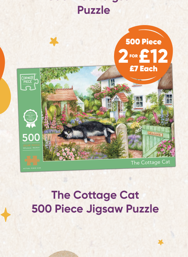 The Cottage Cat 500 Piece Jigsaw Puzzle - 2 for £12 500 piece £7 each