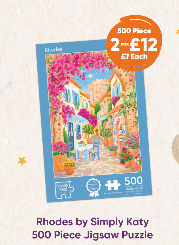 Rhodes by Simply Katy 500 Piece Jigsaw Puzzle - 2 for £12 500 piece £7 each