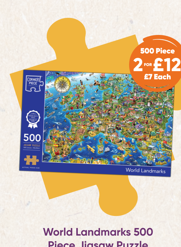 World Landmarks 500 Piece Jigsaw Puzzle - 2 for £12 500 piece £7 each