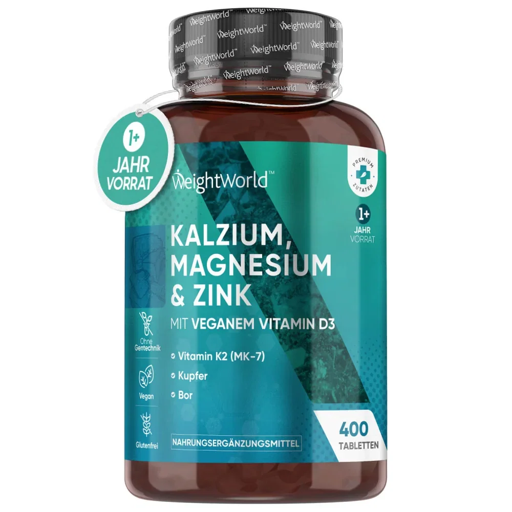 Image of Kalzium, Magnesium und Zink Tabletten mit Vitamin D3