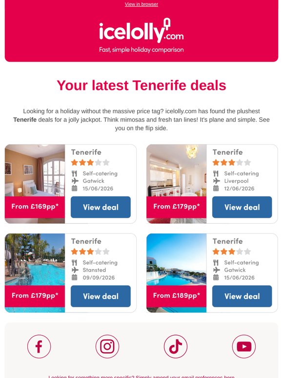 ✈️ Fresh Tenerife deals ready for you...