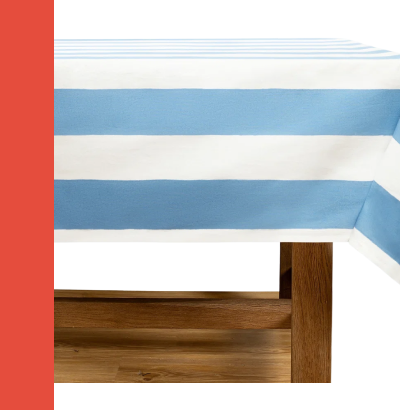 striped table cloth