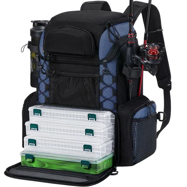 Large Fishing Storage Bag With 4 Boxes