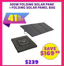 300W Folding Solar Panel + Folding Solar Panel Bag