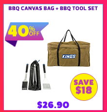 BBQ Canvas Bag + BBQ Tool Set
