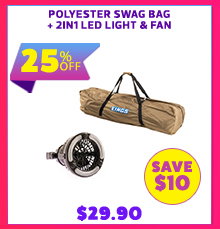Polyester Swag Bag + 2in1 LED Light & Fan