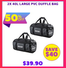 2x 40L Large PVC Duffle Bag