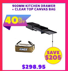 900mm Kitchen Drawer + Clear Top Canvas Bag