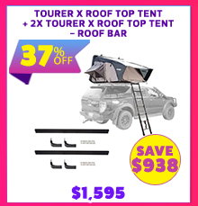Tourer X Roof Top Tent + 2x Tourer X Roof Top Tent - Roof Bar