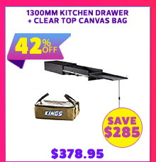 1300mm Kitchen Drawer + Clear Top Canvas Bag