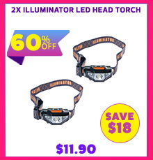 2x Illuminator LED Head Torch