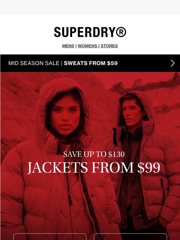 PSA: Jackets from $99