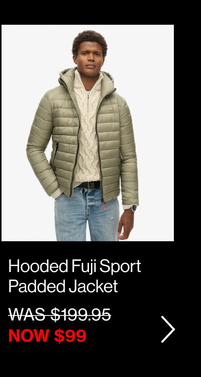 Hooded Fuji Sport Padded Slim Fit Jacket