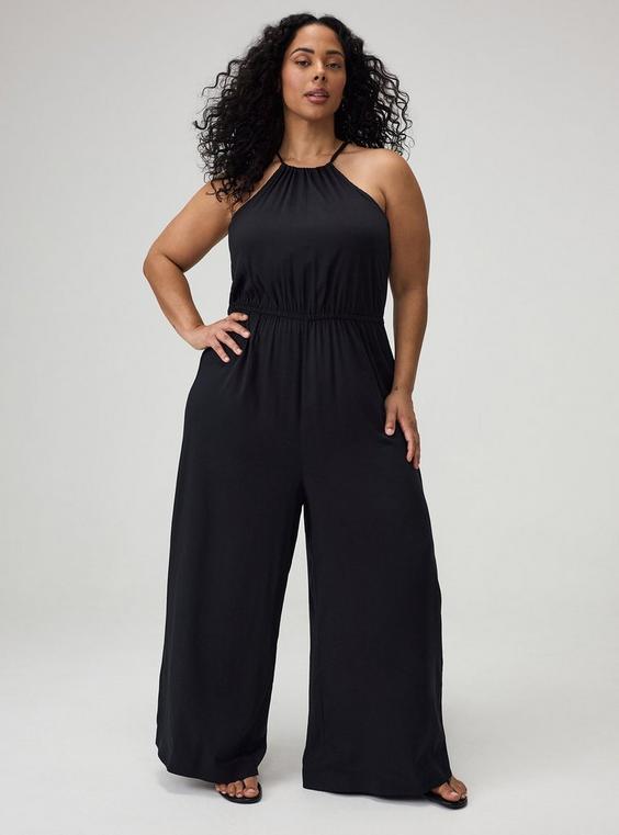 Halter Wide-Leg Jumpsuit