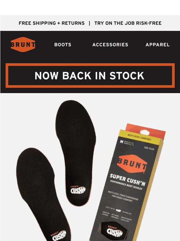 BACK IN STOCK: BRUNT Insoles