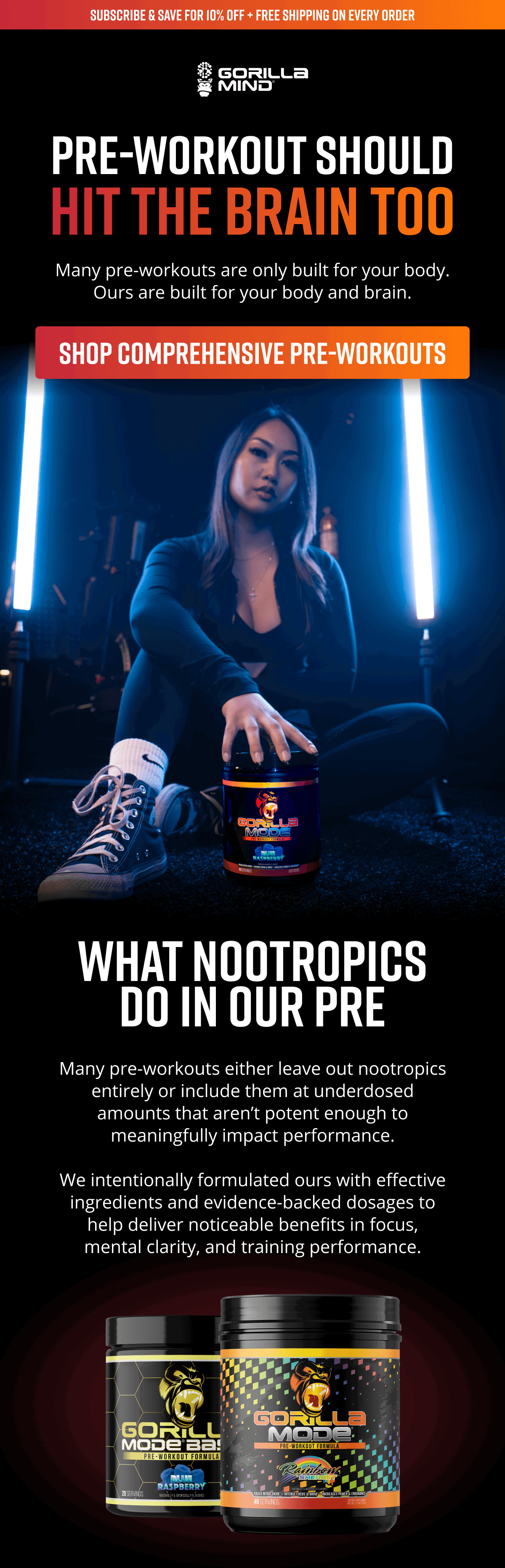 Shop Comprehensive Pre-Workouts - Gorilla Mind