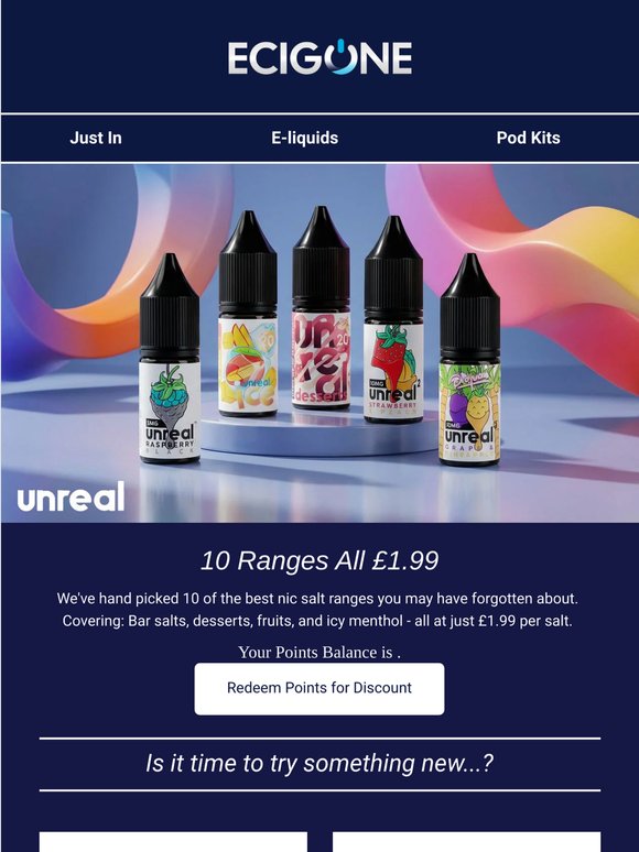 😎Nic Salt Ranges For Just £1.99😎