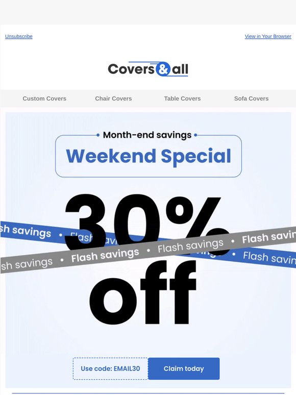 Wrap up the month with 30% off