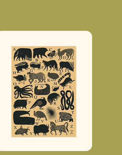 Tabby Booth Animal Alphabet Print