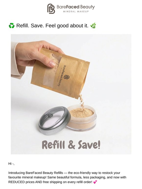 Save £2 + get FREE shipping with our eco refill range ♻️
