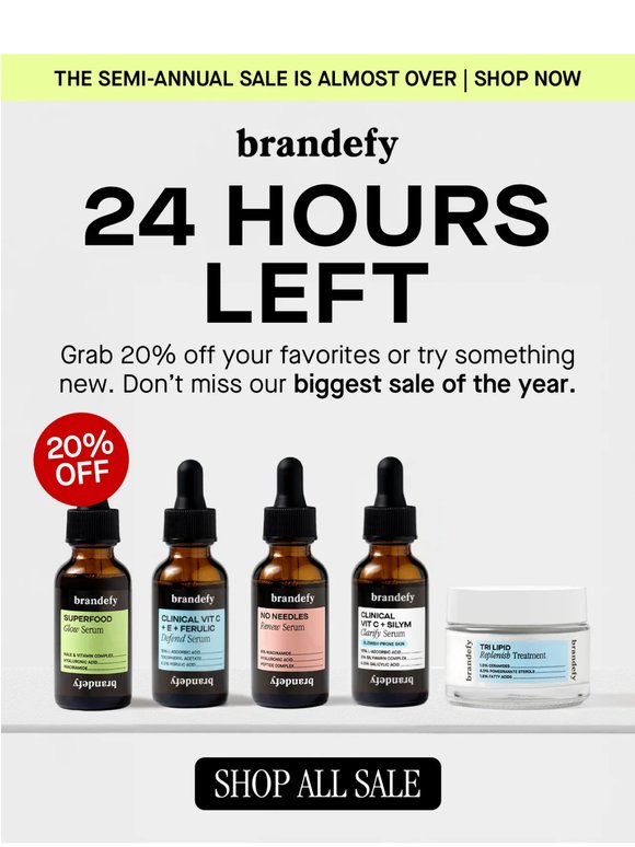 ONE MORE DAY: BIGGEST SALE OF THE YEAR