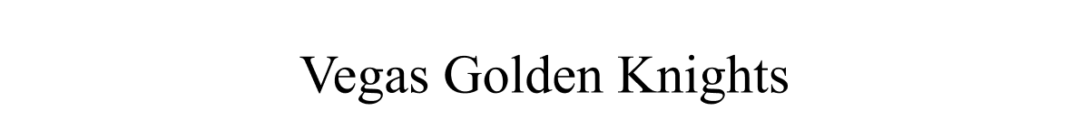 Vegas Golden Knights