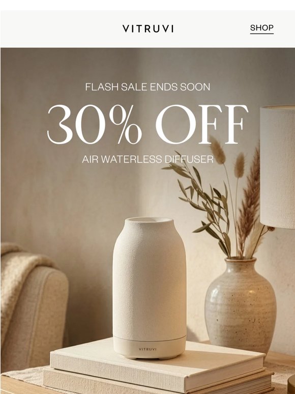 30% OFF Air Waterless Diffuser Ending Soon 🌷