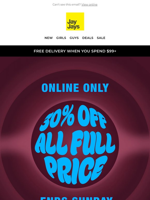 30% Off Ends Tonight