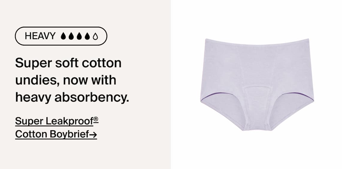 Super Leakproof Cotton Boybrief. Super soft cotton undies, now with heavy absorbency.