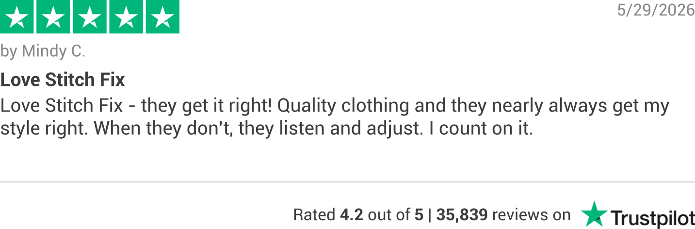 Trustpilot rating banner