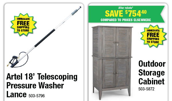 Artel 18’ Telescoping Pressure Washer Lance - ONLY $69.99 After Rebate*!