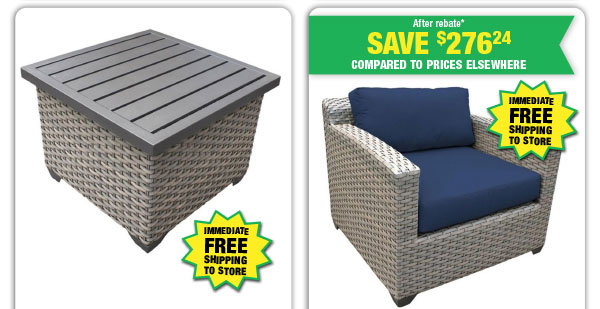 Resin Wicker Patio End Table - ONLY $69.99 After Rebate*!