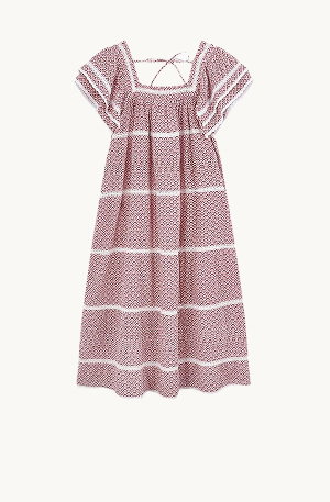 Alina printed floral lace insert dress