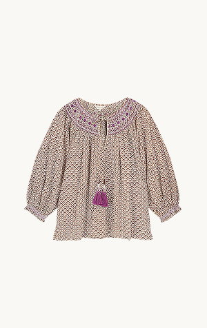 Alina floral printed smocking top