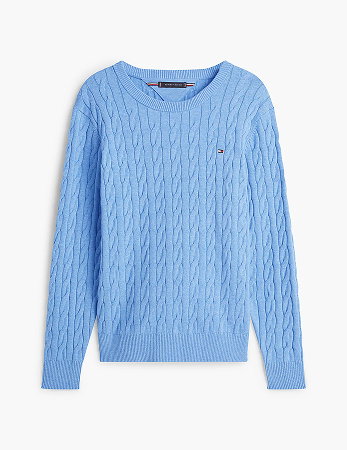 Flag Embroidery Cable Knit Jumper