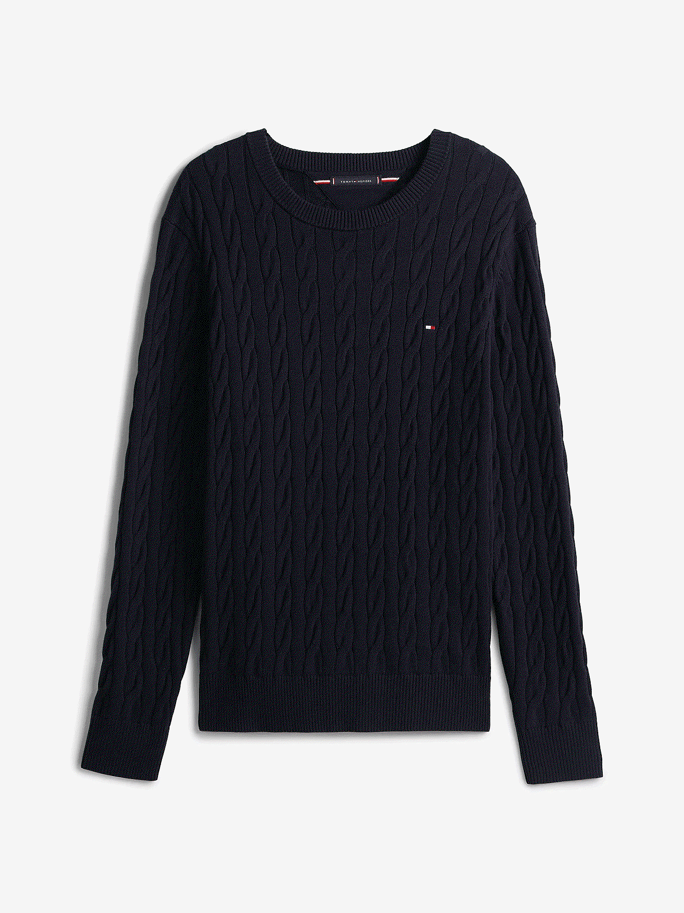 Flag Embroidery Cable Knit Jumper